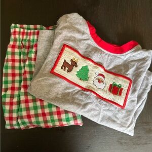 Holiday Cheer Kids Pajama Set - Gray and Red